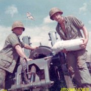 Load that Charge! L-R Joe White(?) & Gene Mikovilje