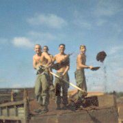 L-R Joe Cragmile, Unidentified, Unidentified, Gene Milkovilje