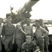 L- R Gene Mikovilje, Unidentified, Craig Belsir(?), Unidentified, Bugs(?), Boulin, Front Sgt Tw