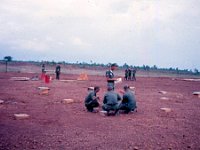 Laying footings for the battalion S-4 building
