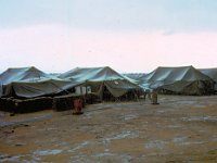 Service battery tents endure a monsoon on north edge of Bien Hoa Air Base