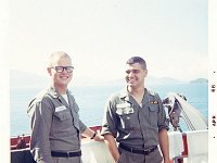 L-R  Lt Boone and LT Thomson aboard the Gordon