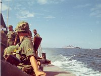 Going ashore in landing craft from Gordon at Vung Tau