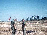 CPT Gerald McElroy, BC of Service battery, and CSM Herbert Trumpfeller, battalion sergeant major