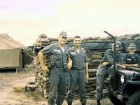 L-R  1LT Gerzel and 1LT Thomson and two unidentified soldiers