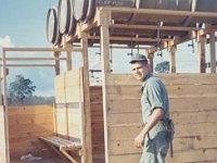 LT Thomson, XO of B Battery, and his new battery shower