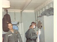 LT Pete Fleury and LT Don Withrow shaving