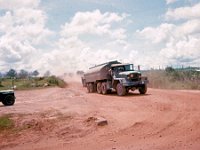 A tanker truck on the road to Phuoc Vinh