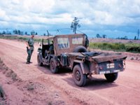 Battalion Motor Officer ILT Cecil Gardner accompanies the convoy