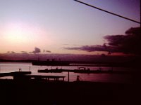 Sunset  at Saigon docks where we unloaded our equipment (I think).