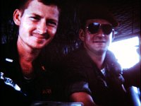 1LT Girardeau (left) on way back to Bien Hoa for a shave, shower, and clean clothes!!!  Copyright 2014 Melvin Jones, John Girardeau &#38; www.quanloi.org