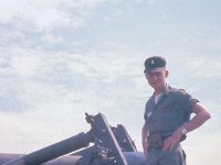 John Girardeau on one of Charlie Battery&#39;s guns.