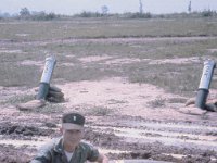 John Girardeau with some of Charlie Battery&#39;s 175 ammo.