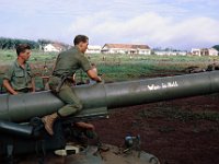 Quan Loi - 1967 - Alpha Battery - Pete Farris on Gun - Unidentified to his left