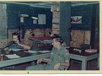 Unidentified soldiers in new underground FDC Bunker - 1968 - Quan Lo- Alpha Battery