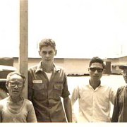 Larry Korteum and Vietnamese at Long Binh Post.