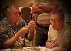 Buddy Willis (L) viewes Ken Prorok&#39;s photos